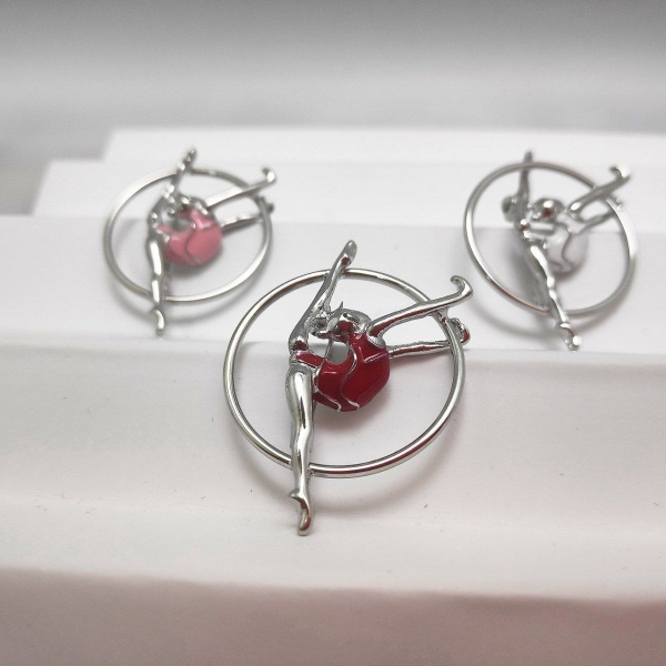 Брошь Гимнастка с обручем